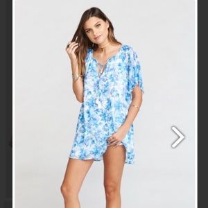 Show Me Your Mumu Blue floral sundress size medium